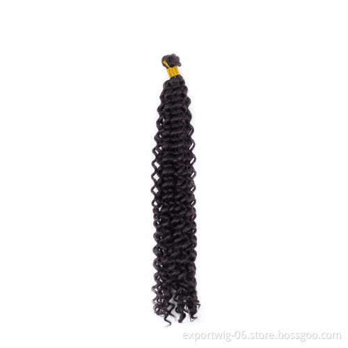 Wholesale Water Deep Twist Crochet Hair 14inch Ombre Color Synthetic Fiber Hair Water Wave Passion Braiding Hair Extensions
